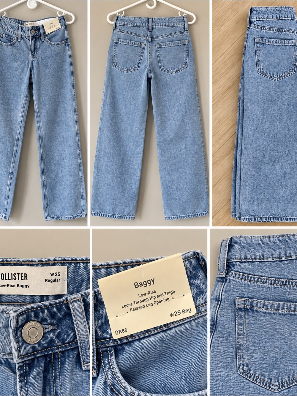 Hollister Woman’s Light Blue Relaxed Baggy Jeans
